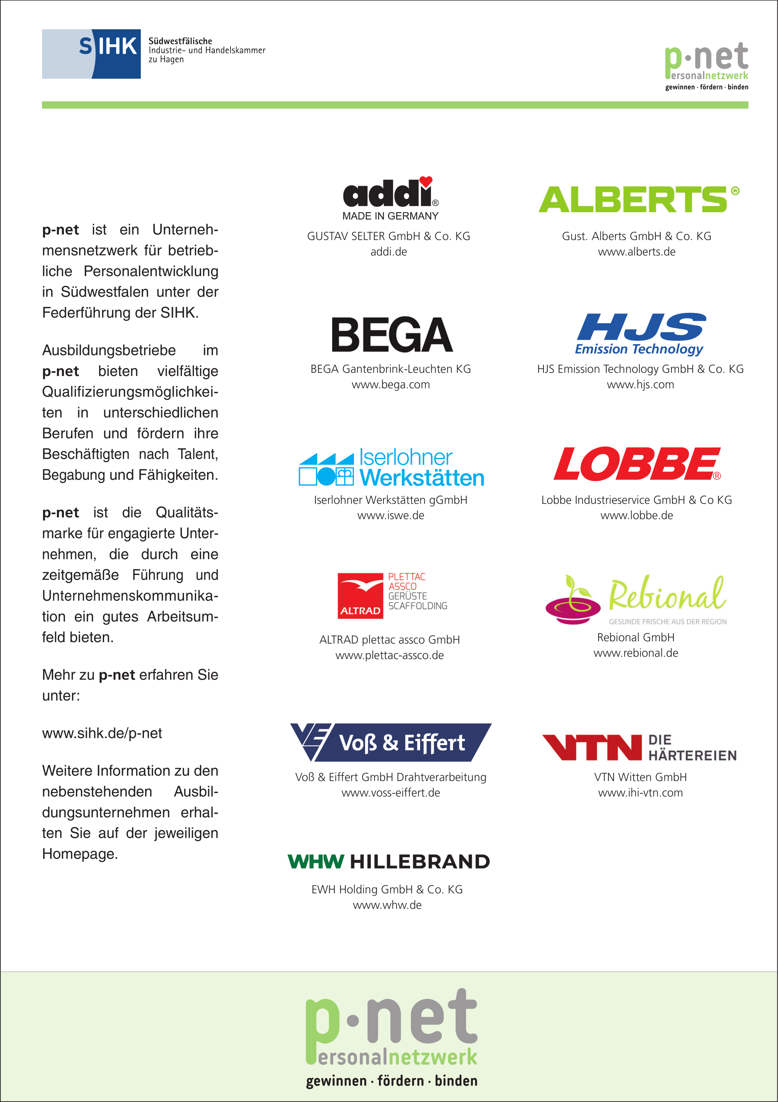 Das regionale Unternehmensnetzwerk für Personalentwicklung